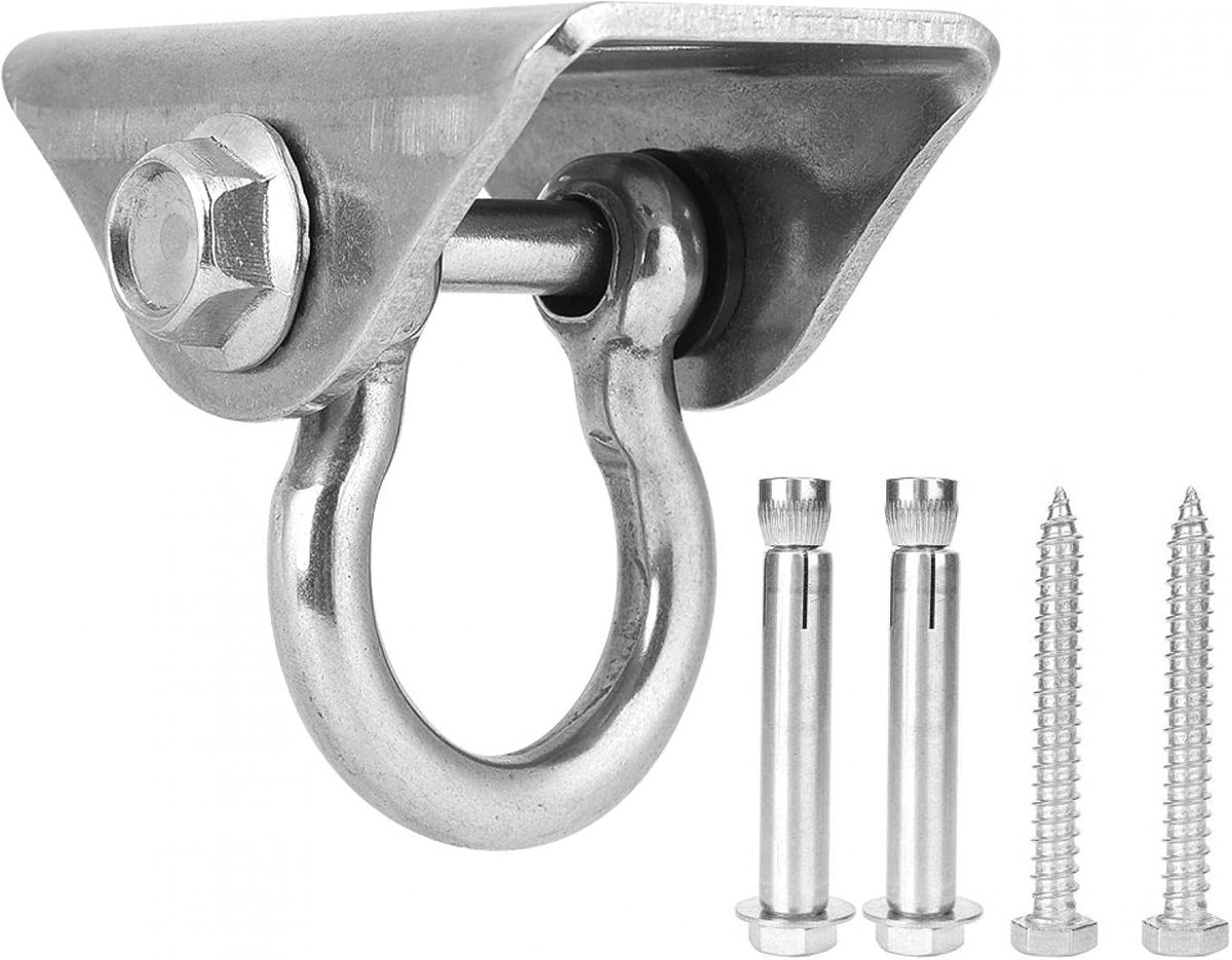 Swing Hanger Haak voor Hangmat en Stoelen, Roestvrijstalen D-Type Ophangbeugel met Vaste Plaat, Duurzaam en Betrouwbaar Accessoire voor Buiten en Binnengebruik