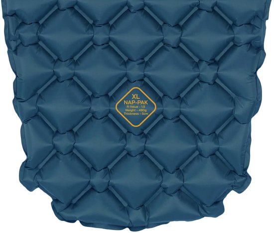 Highlander opblaasbare slaapmat NAP-PAK XL - R-waarde 1,5 - Blauw van Merkloos — afbeelding 3