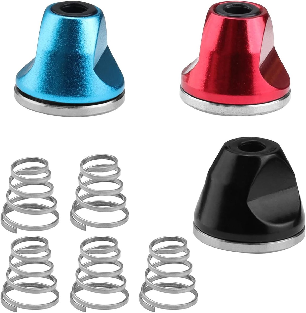 Set van 3 metalen fietsnuts voor achterwiel, anti-los, M5, geschikt voor de meeste fietsen, duurzaam en betrouwbaar