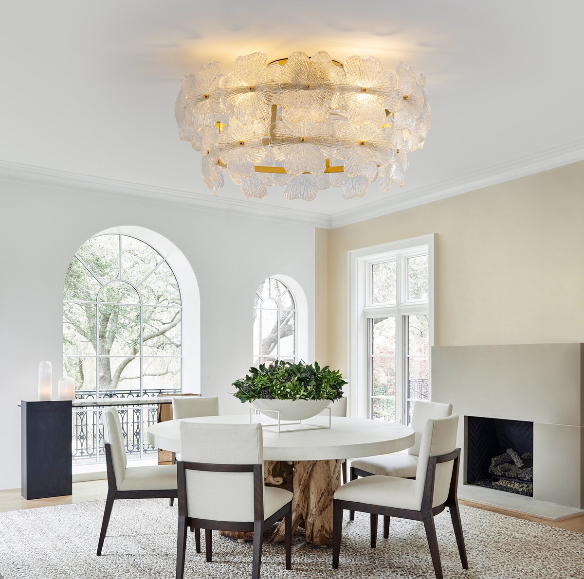 STILVORA Ventilator – 52 cm – Met Verlichting En 6 Snelheden – Glas En Metaal – Goud – Voor Slaapkamer En Woonkamer