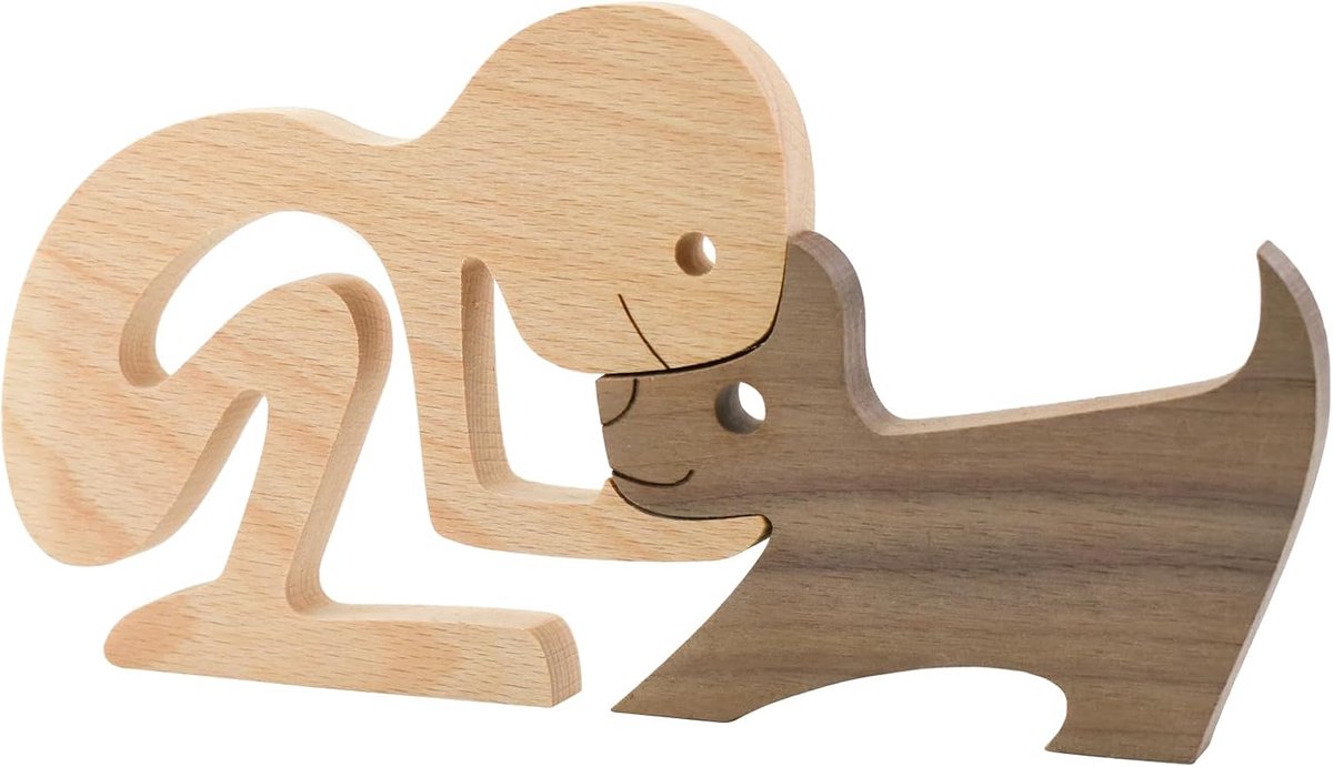 Hondenbeeld - Hout - Handgemaakt - Cadeauverpakking