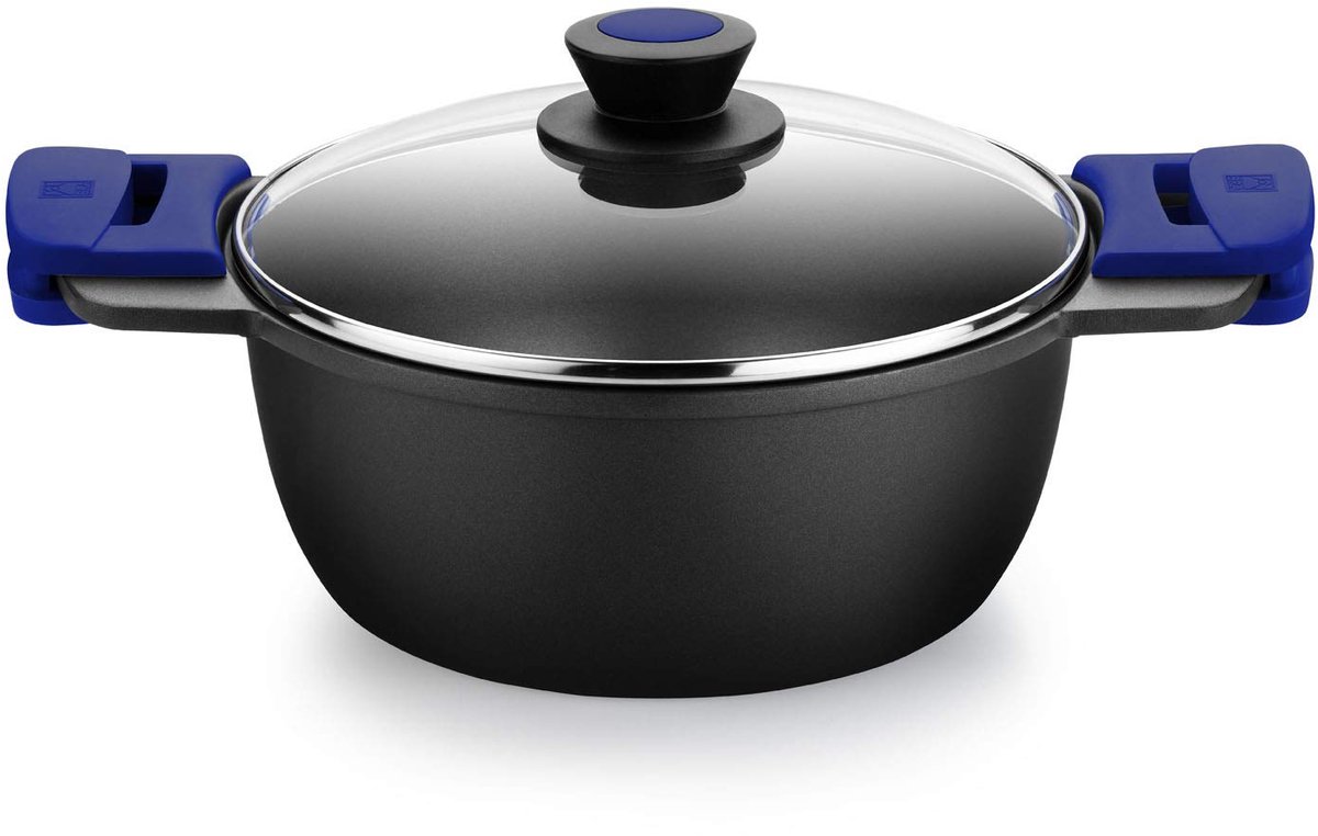 Braadpan, 24 cm, gegoten aluminium, met anti-aanbaklaag, high performance, hoge kras- en slijtvastheid, geschikt voor inductie
