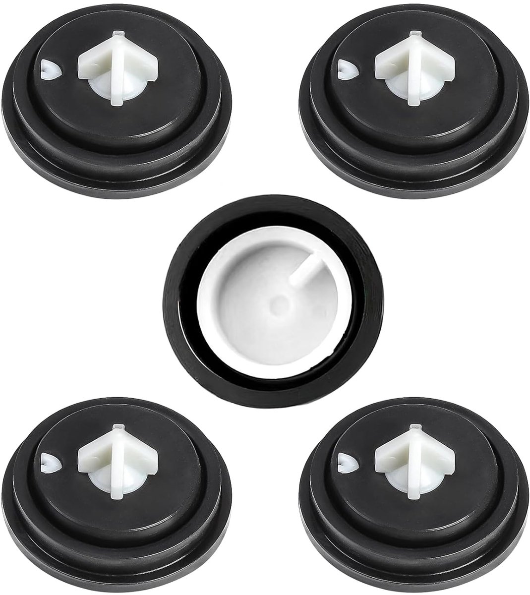 5 stuks - Afdichtingsmembranen - Voor Vlotterventielen in Toiletspoelbakken -Inlaatventielmembraan - Zwart - 27*15mm