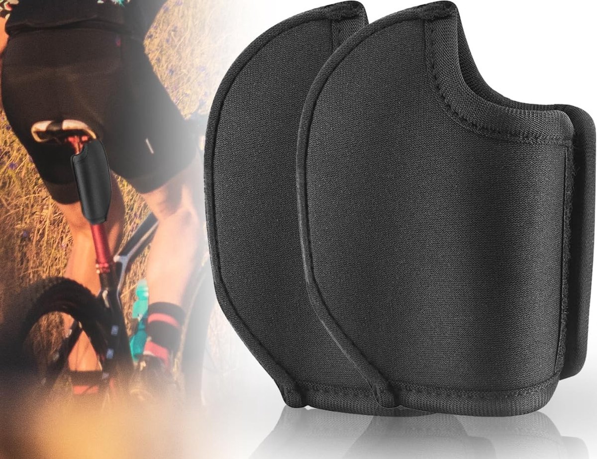 Set van 2 Beschermhoezen voor Verende Zadelpennen - Schokabsorberende Bescherming voor Fietszadel, Zadelpen Cover en Vingerbescherming