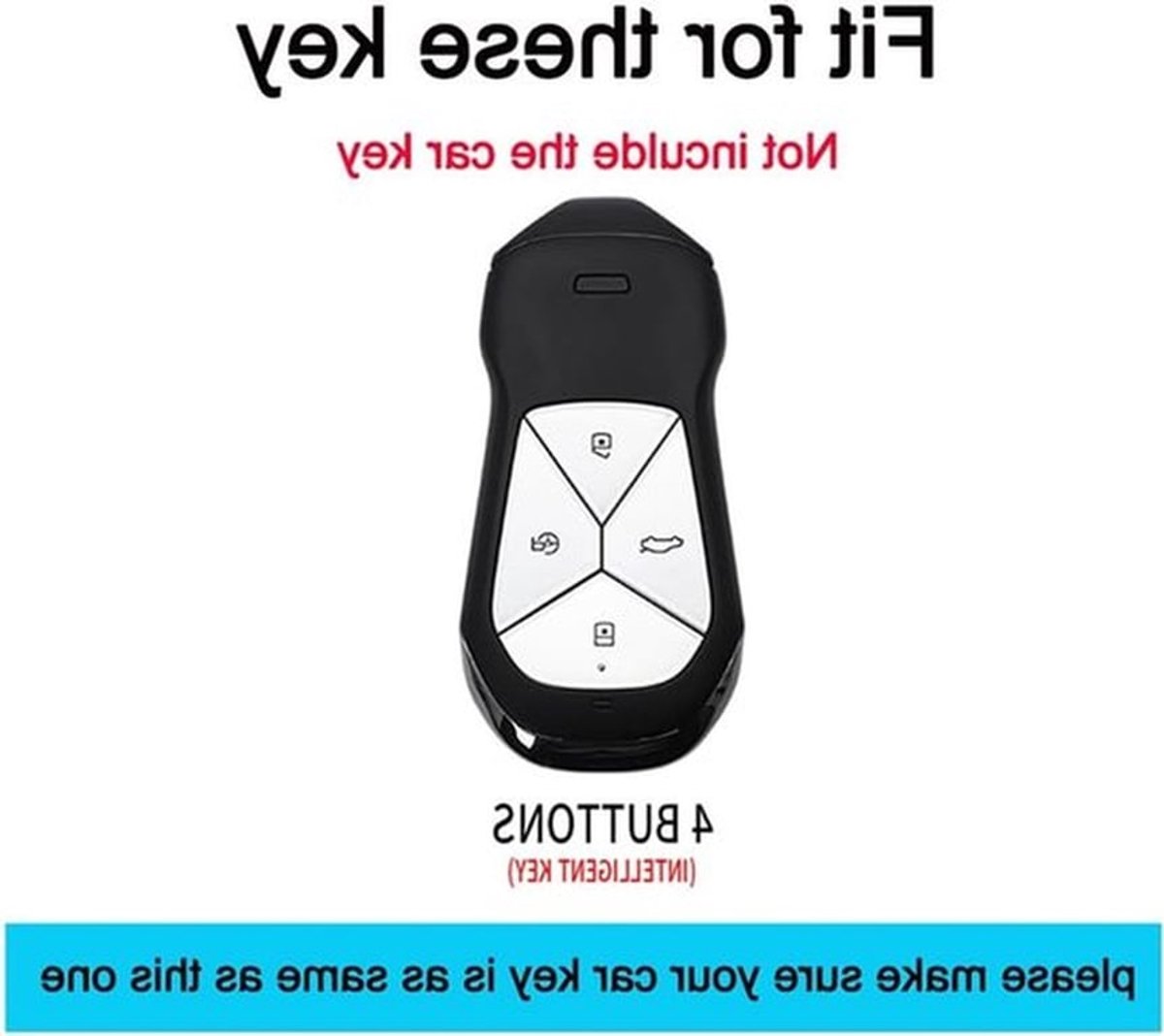 Siliconen Autosleutelhoes Geschikt voor Xiaopeng Xpeng P7 P5 G3 G6 G9 G3i met Sleutelhanger en 4 Knoppen
