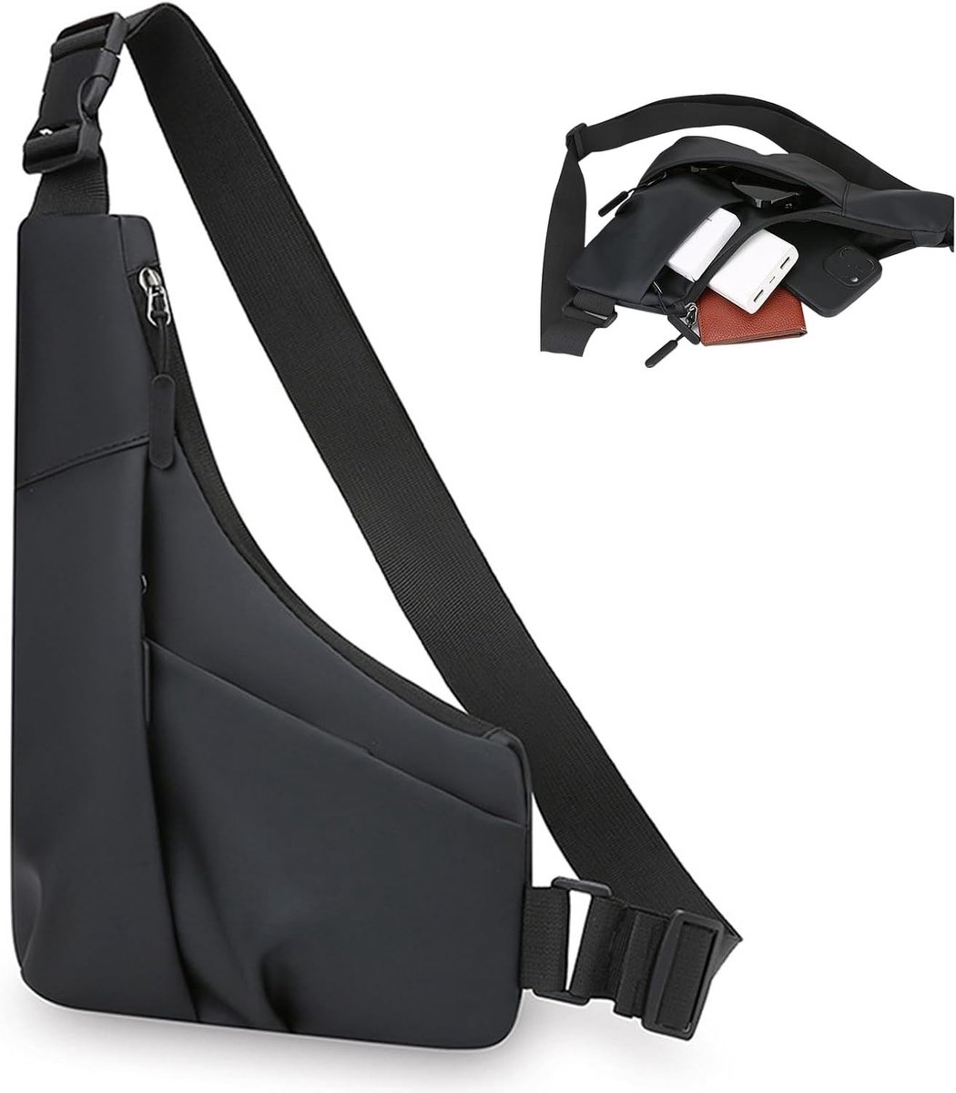 Waterdichte Schoudertas voor Mannen, Lichtgewicht Crossbody Tas, Ideaal voor Outdoor, Camping, Wandelen en Reizen