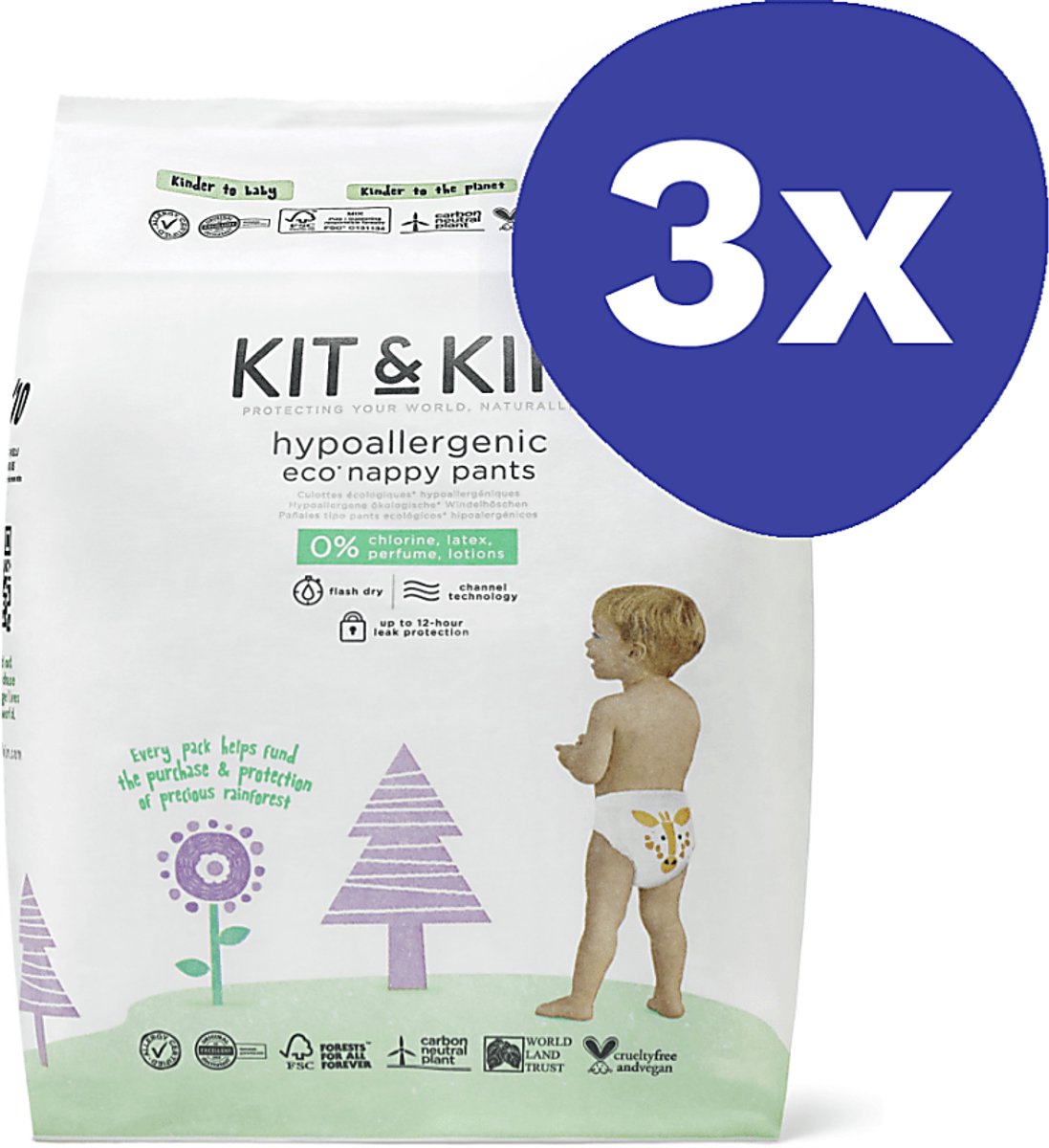 Kit & Kin Luierbroekjes - Maat 7 XXL (3x 16 stuks)