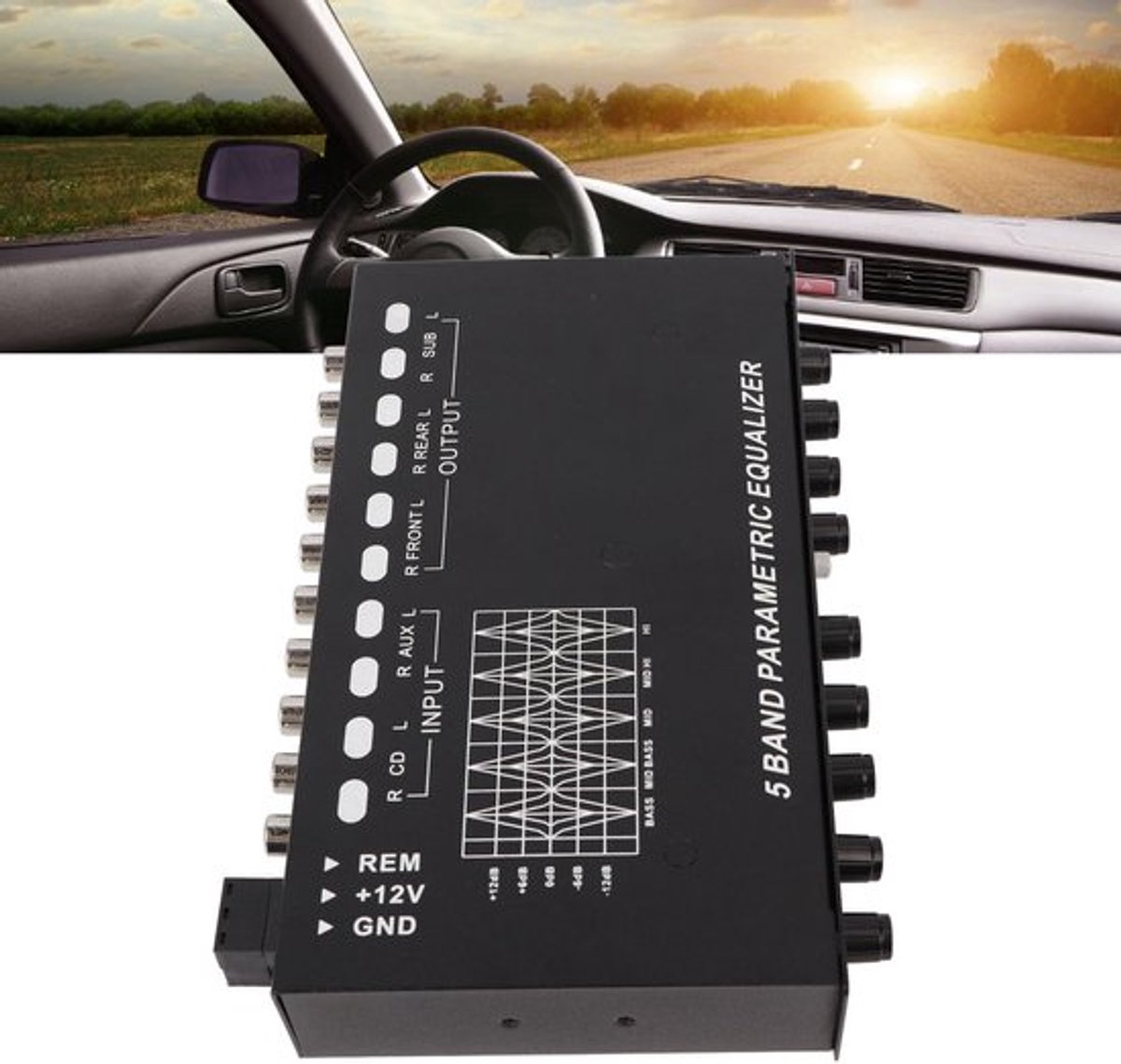 Dailygoods- Equalizer Auto - Professionele 5-Bands Verstelbare Equalizer