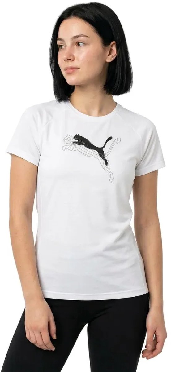 Puma Evostripe Graphic Relaxed Fit T-shirt Met Korte Mouwen M Vrouw Wit