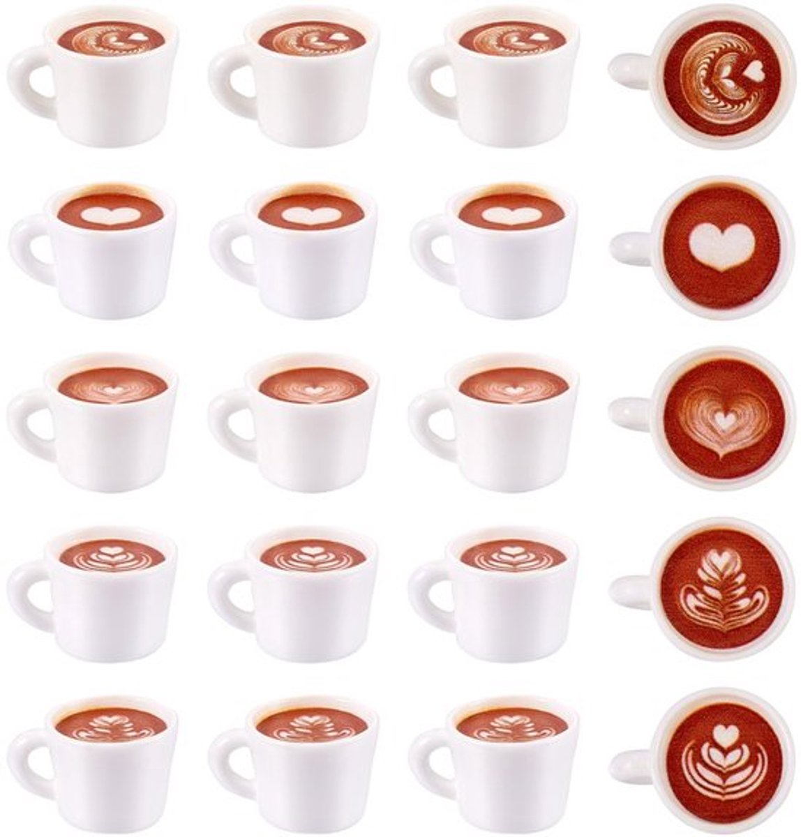 Dailygoods- Hanger 20 Stuks - Koffie Hars Bedels - Dangle Charms - DIY Craft