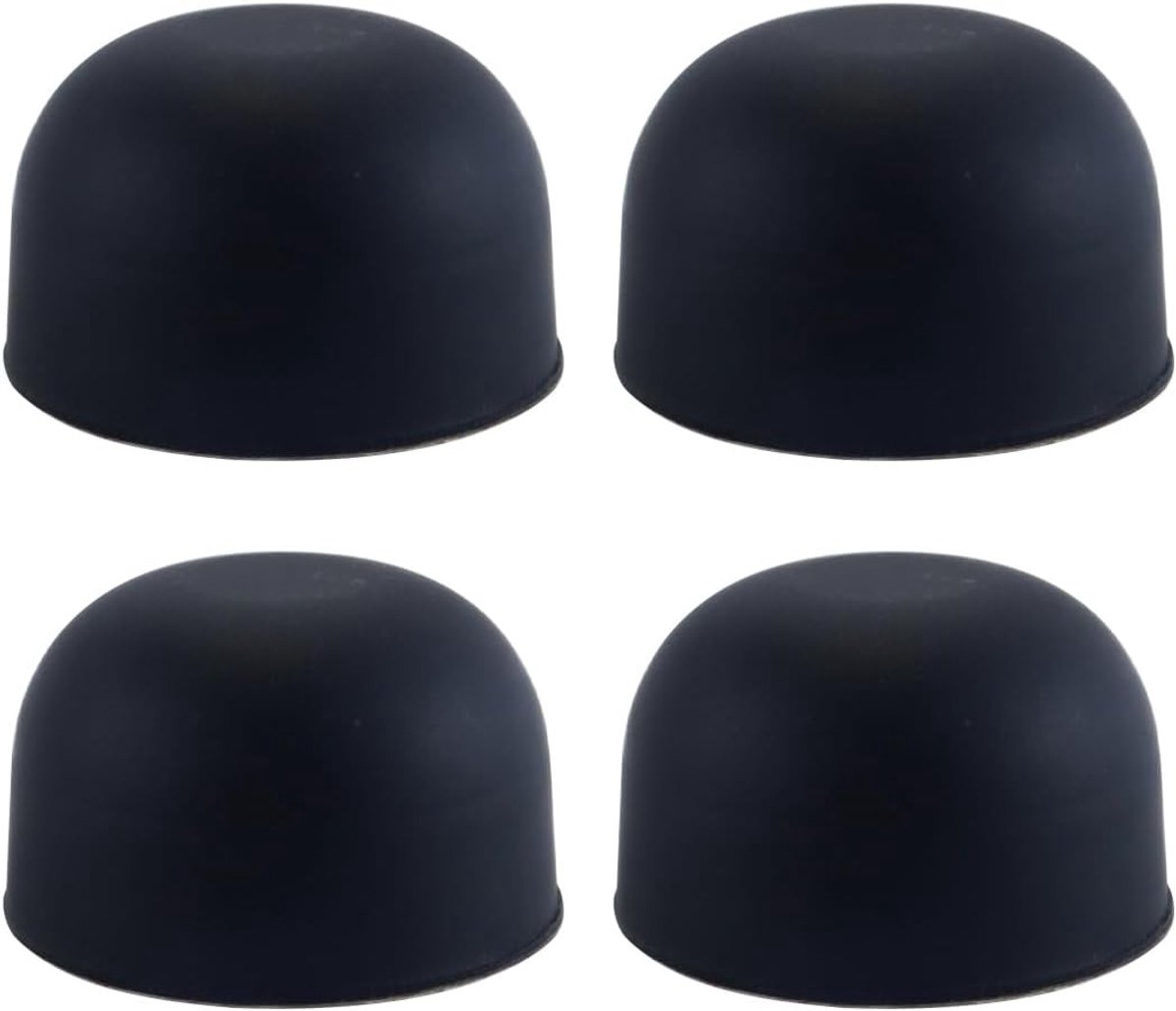 4 Stuks Zwarte Ronde Siliconen Speaker Isolatie Voeten, Krasbestendig en Antislip, Ideaal voor Platenspelers en Subwoofers