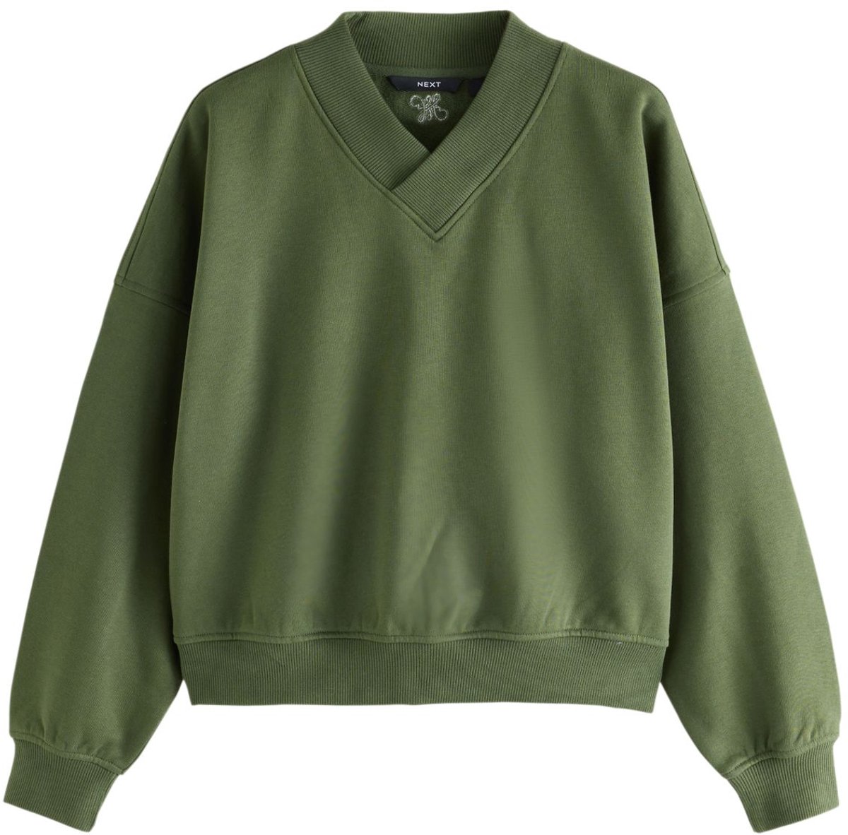 Next - Dames - Sweatshirt met V-hals - Groen
