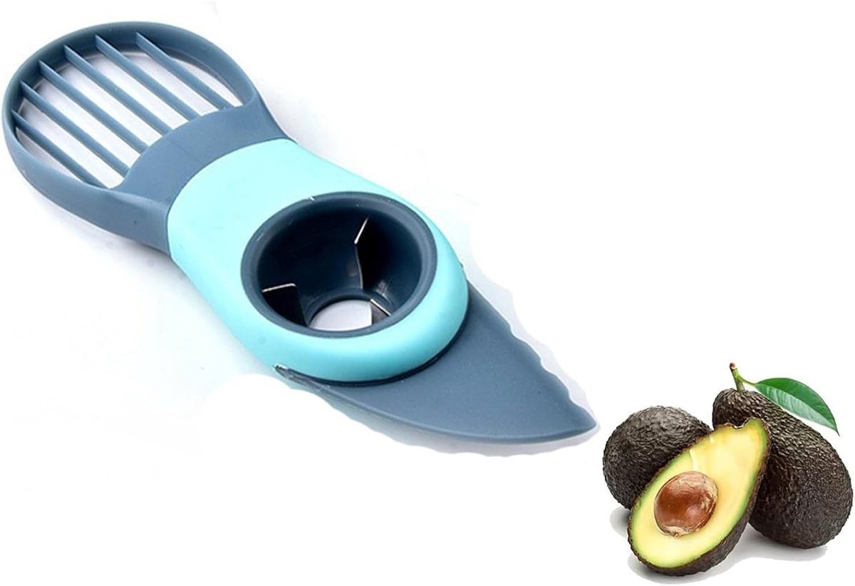 3-in-1 Avocado Snijder voor Makkelijk Pitten, Snijden en Scheppen van Avocado's, Keukenhulpmiddel voor Avocado Liefhebbers