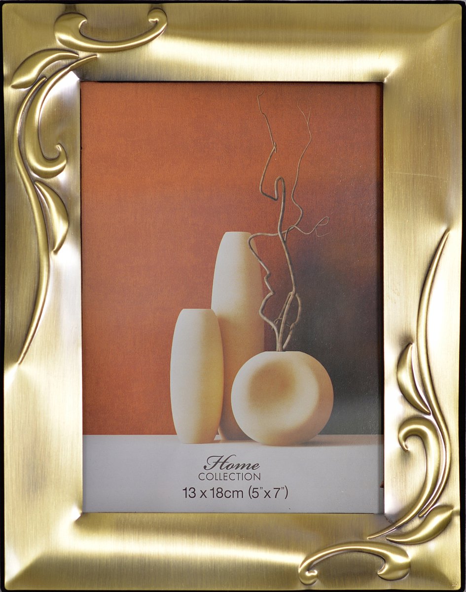 Metalen fotolijst 13x18 cm mat goud - Staand model