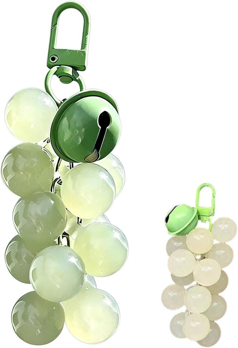Sleutelhanger, kleurverandering kraal hanger, 3.54x1.18x1.18 druif charme met reactieve glans, schattige hars kristal ornament, tas accessoire stijl natuur geïnspireerd, vrouwen tiener kinderen