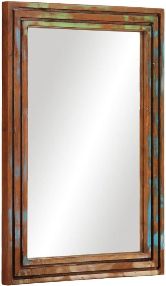 Wandspiegel 50x70 cm van massief acaciahout - badkamerdesign