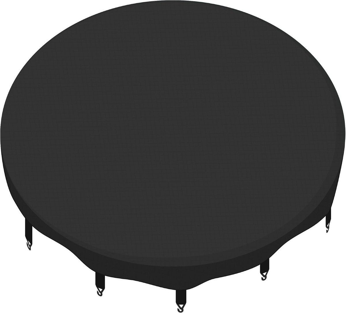 Awm Trampoline afdekzeil regenhoes beschermzeil 305 366 400 430 460 cm zwart blauw groen (zwart, 400cm)