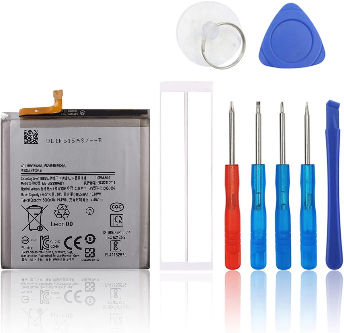 Vervangende accu Compatibel met Samsung Galaxy S21 Ultra 5G SM-G998 EB-BG998ABY met toolkit