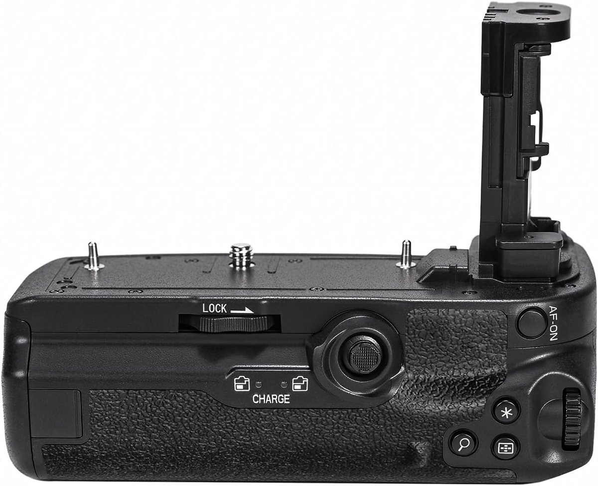 Batterij Grip BG-R10 Compatibel met Canon EOS R5 R5C R6 R6 Mark II camera's, synchronisatie van functies, geschikt voor 2 LP-E6/N/NH oplaadbare lithium-ionbatterijen voor langdurig fotograferen.