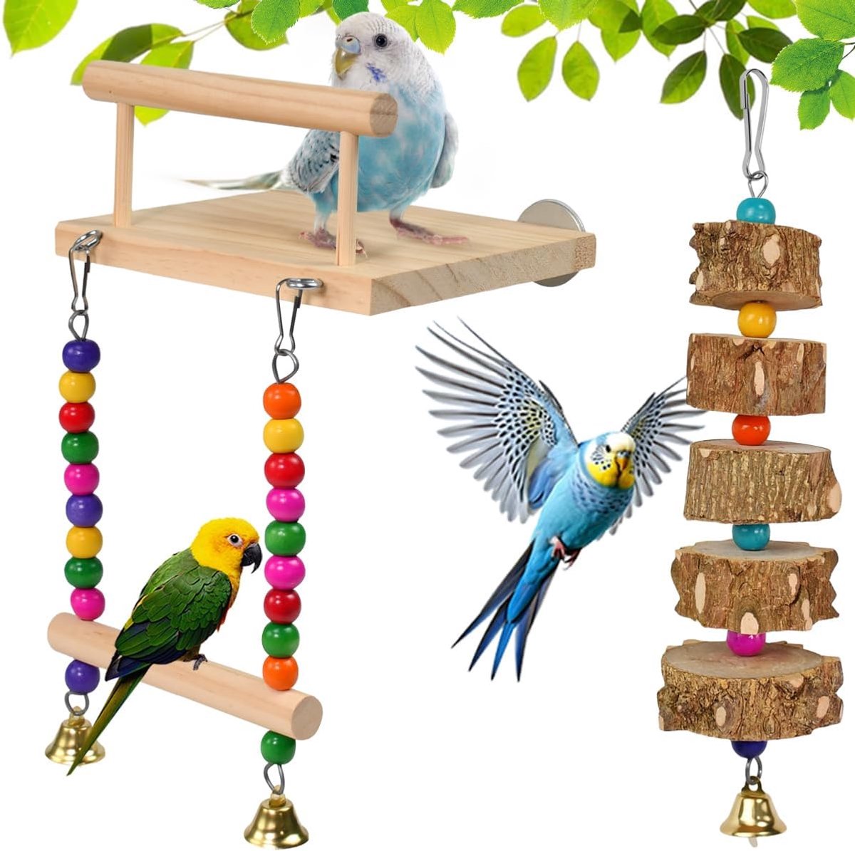 Schommel houten vogel