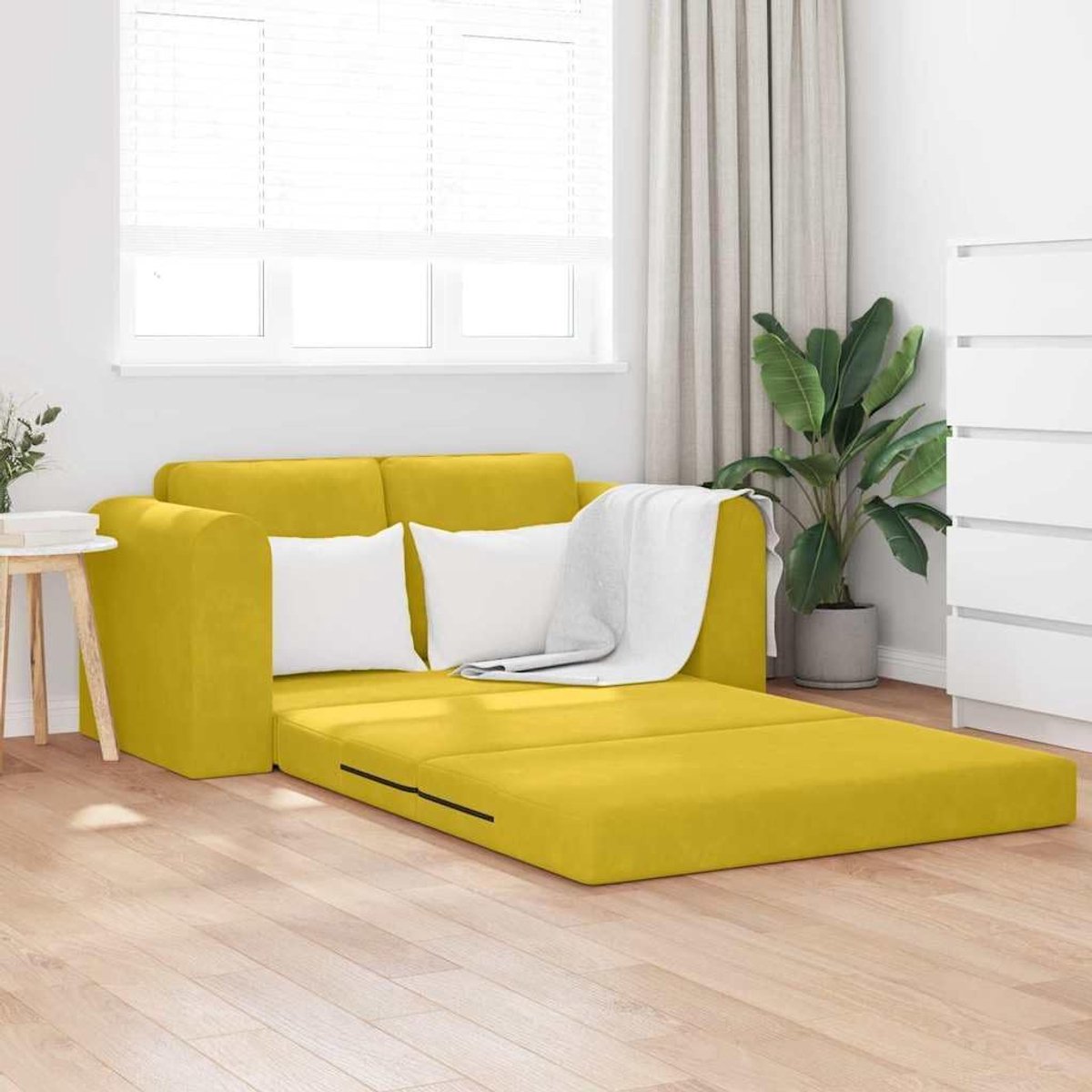 Slaapbank, ergonomisch, modern, met afneembare hoezen en duurzame stof, 148 x 71 x 83 cm, fluweel