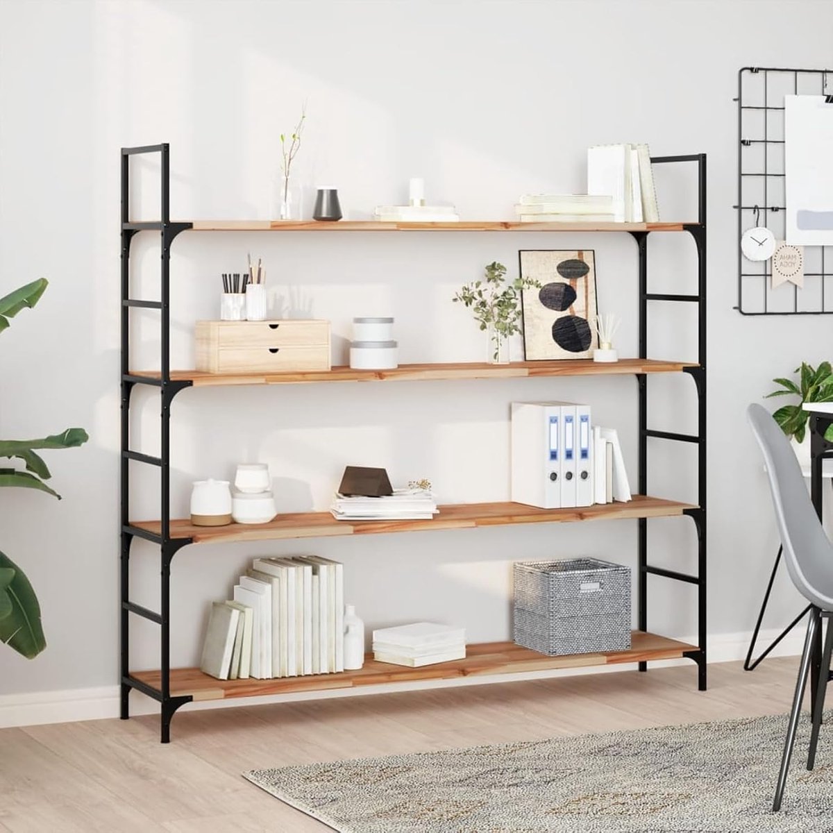 Zwevende planken voor de muur, zwevend rek, 160 x 30 x 2 cm, massief acaciahout, oliebehandeld, wandplanken, modern design, opbergruimte, stabiele constructie voor slaapkamer, keuken, kantoor