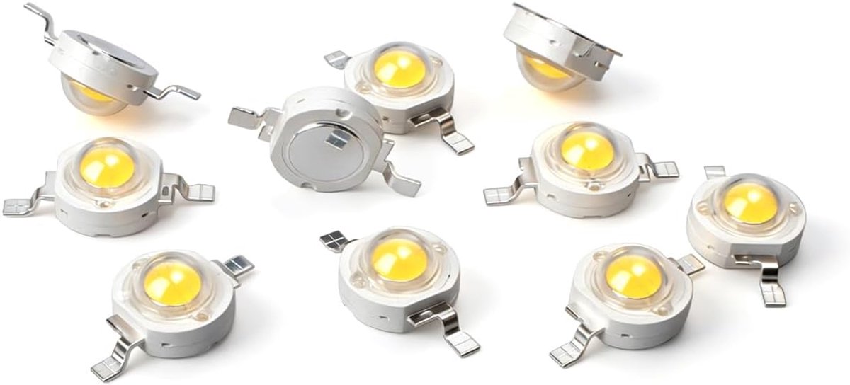 10 Pcs High Power Led Chip, 3W Natuurlijke Witte Blub Lamp Kralen DC 3.0-3.4V, 4000-4500K