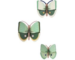 Studio Roof wanddecoratie Fern striped butterflies set van 3