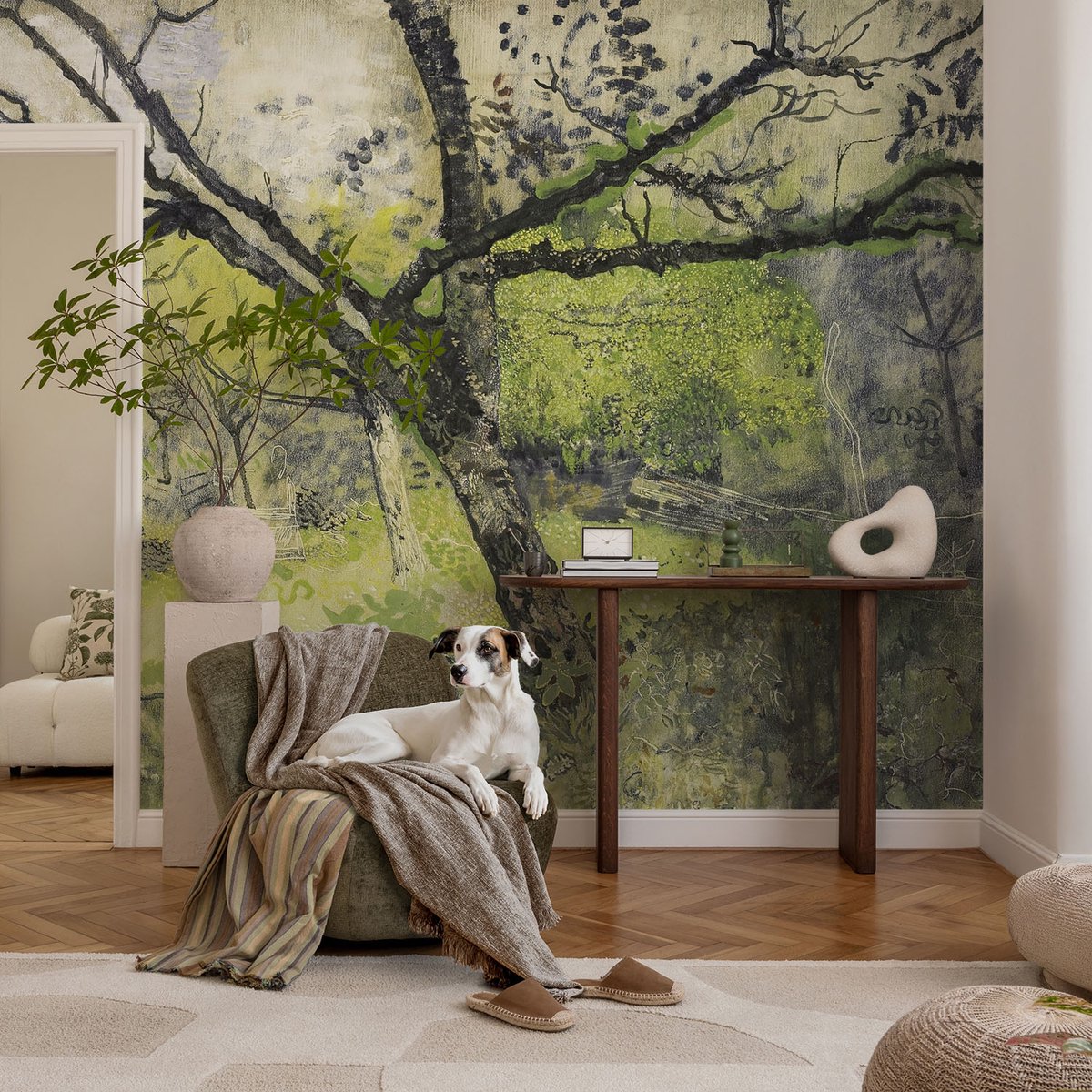 Coloray Vliesbehang - Groente Snellijm Behang - 104x70 cm - Lentepark Fotobehang Vlies - Woonkamer behang Landschappen - Muurschildering - Hal behang