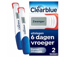 Clearblue Zwangerschapstest Ultravroeg Digitaal - 2 x 2 - 4 stuks