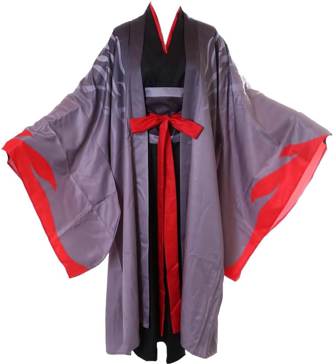Hanfu Wit Wuxian Grandmaster of Demonic Grijs Zwart Traditionele 5 Stuks China Kleding Cosplay Jurk Kostuum Unisex
