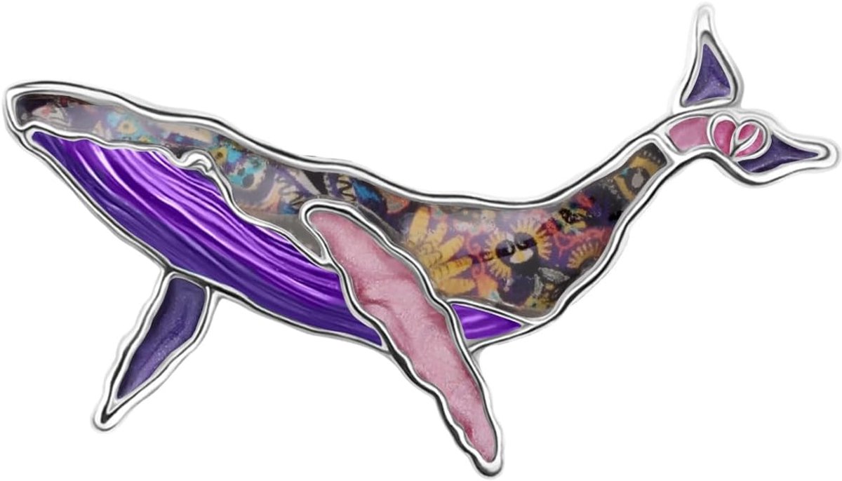 Haai broche spelden zomer sieraden zinklegering walvis dolfijn oceaan dieren broches voor vrouwen meisjes geschenken sjaal pin bedels, M, zink email, geen edelsteen, Medium, Zink