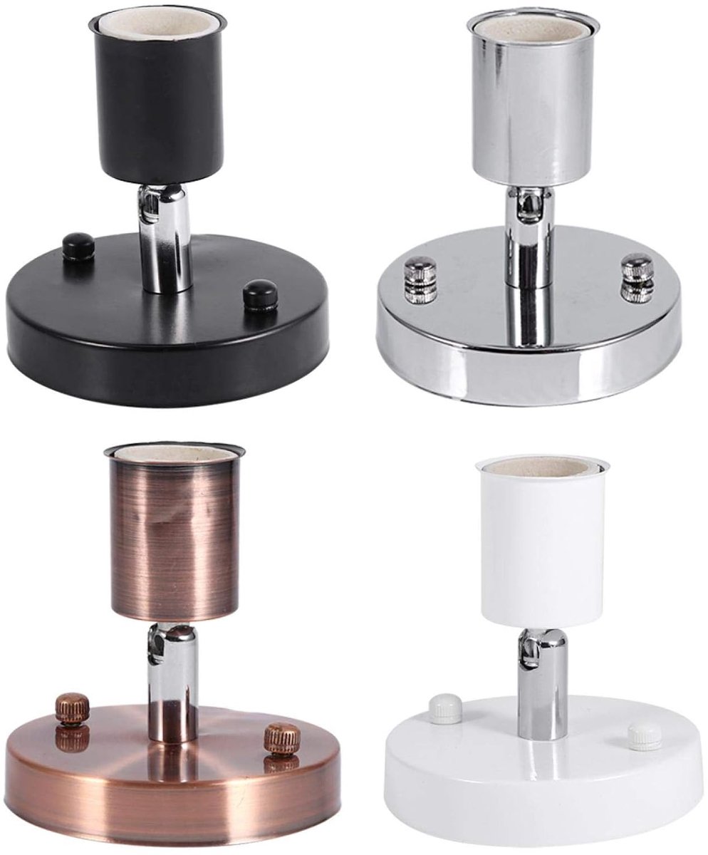 1 St E27 Verstelbare Wandlamp Lamphouder, Duurzaam 180 ° Roterende Moderne Vintage Plafondlamp Socket voor Office Bar Avondfeest Versieren(Zwart)