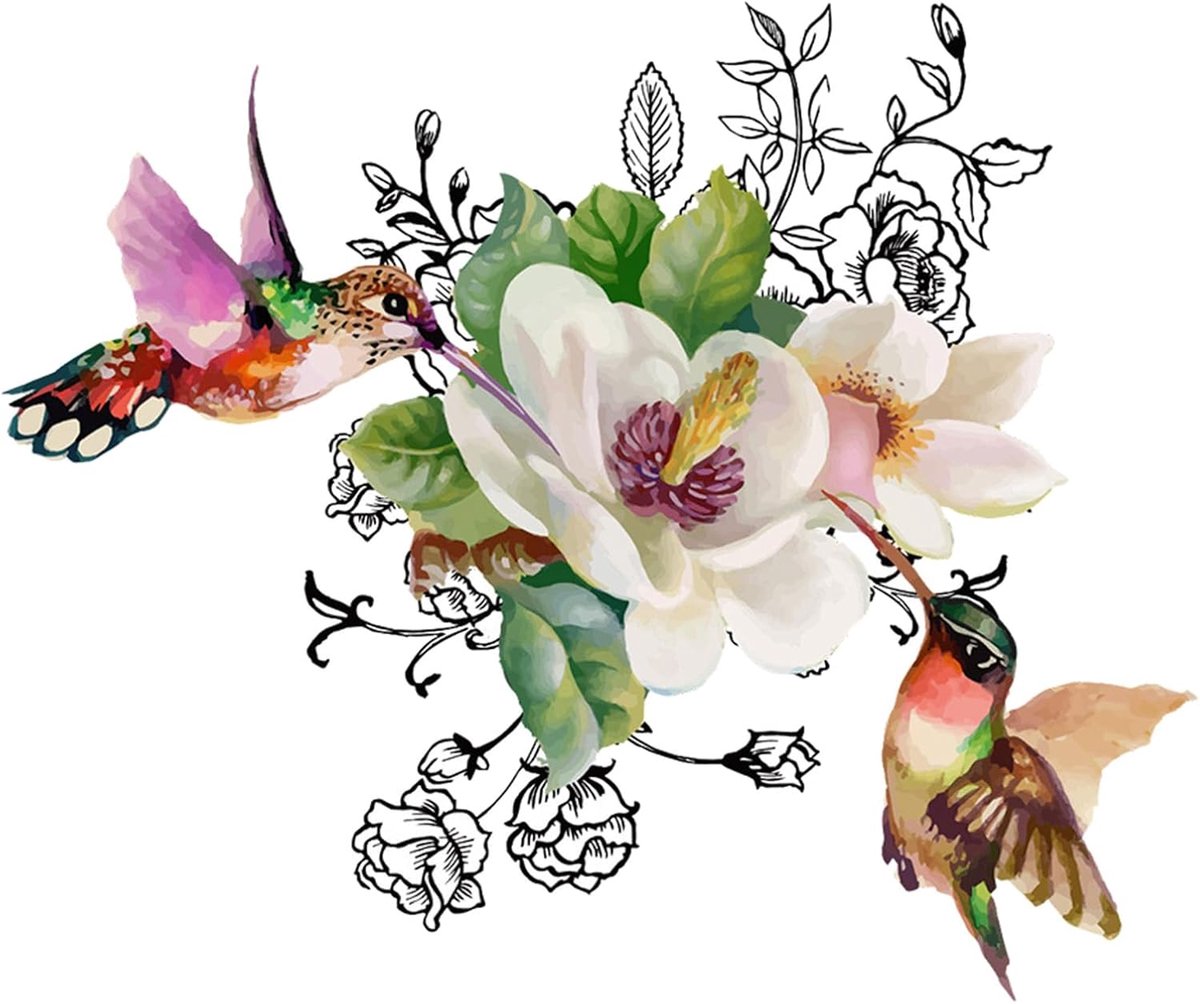 Toiletsticker gepersonaliseerde toiletsticker vogels en bloemen badkamer toiletbril muurstickers zelfklevende bloemen toilet deksel stickers