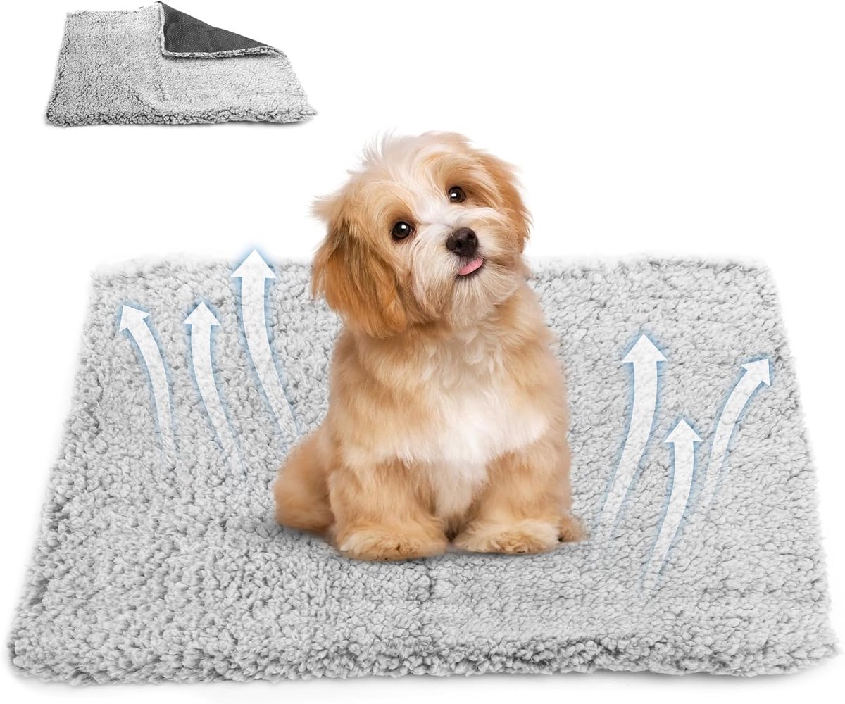 Kattendeken voor honden en katten, zelfverwarmende deken voor huisdieren, met antislip onderkant, wasbaar, comfortabele warmtedeken voor katten en honden, 40 x 50 cm