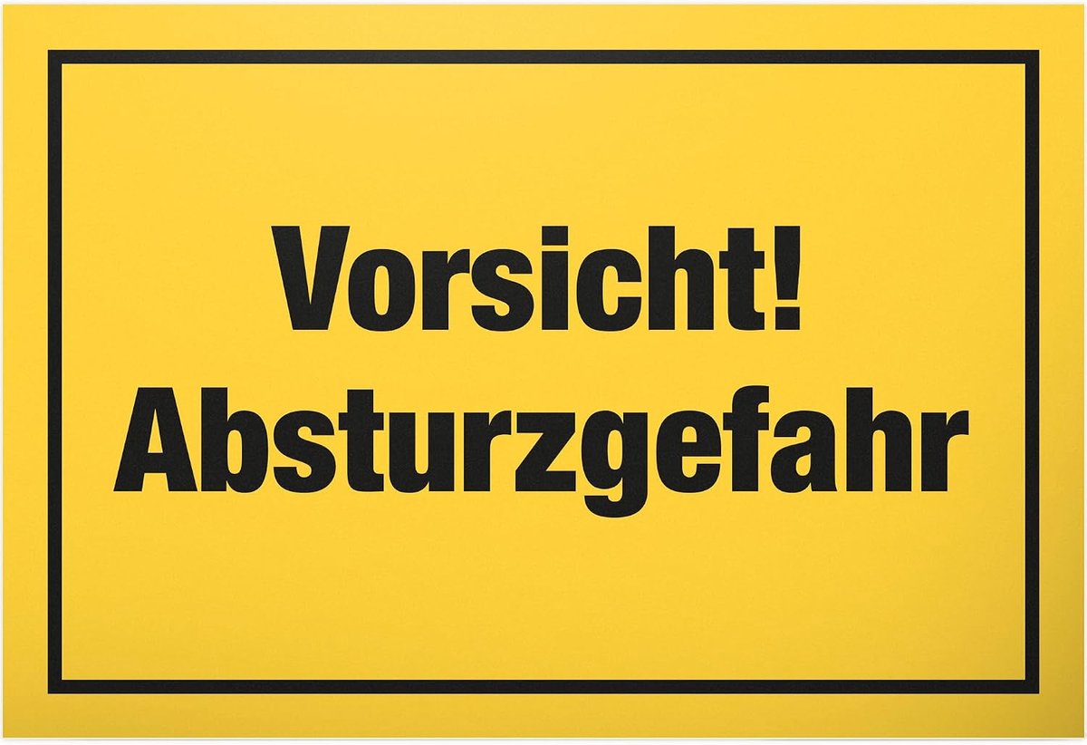 Voorzichtig valgevaar (alcohol), plastic bord met spreuk - grappig cadeau voor hem, cadeau-idee mannen / jongens, feestdecoratie accessoires, grappig artikel JGA - Accessoire fotobox