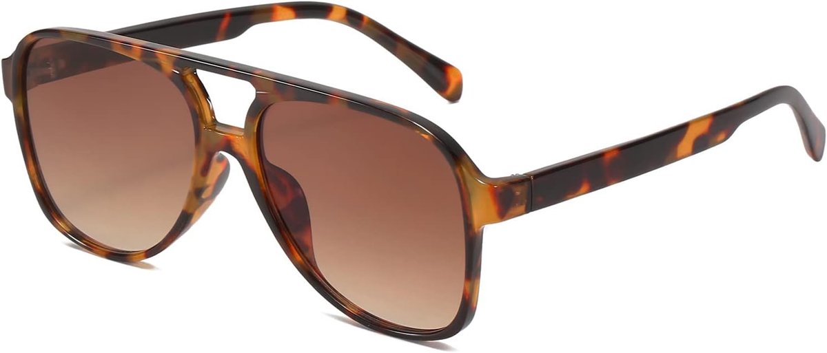 retro zonnebril geel getinte bril oversized oversized zonnebril voor dames heren