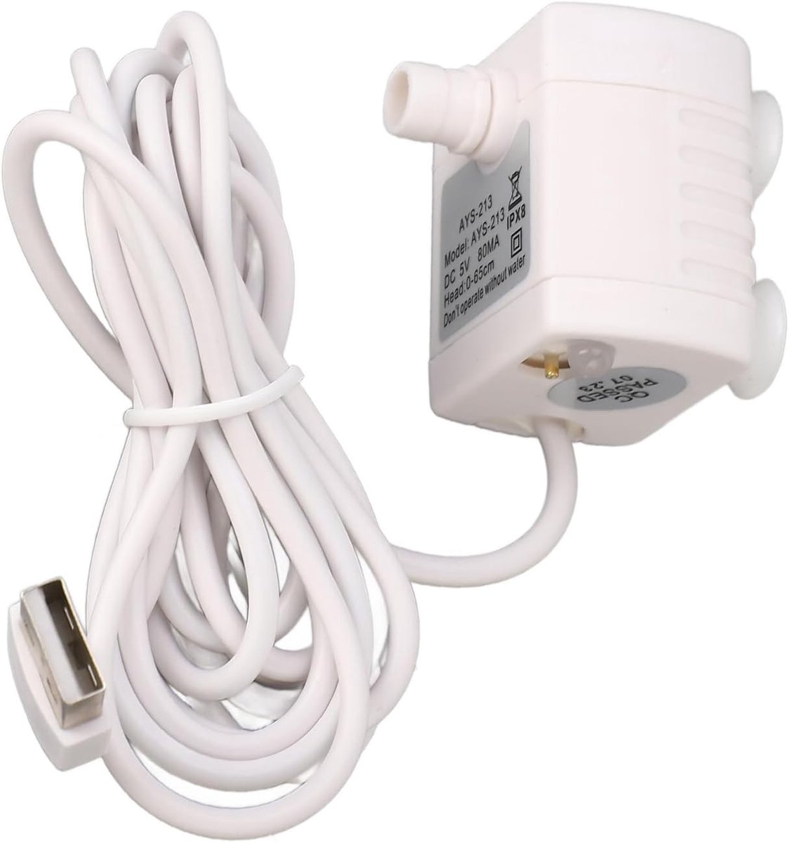 Cat Fonteinpomp, Huisdierwaterfonteinpomp, DC Borstelloze Motor, Verwijderbare Stille Instelbare Stroom 5V voor Vervanging