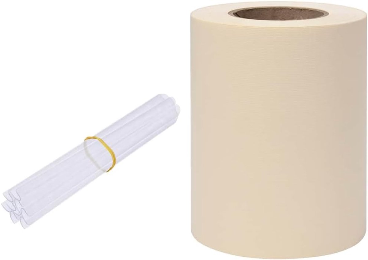 Inkijkbescherming, crème, pvc-tuininkijkbescherming, 35 x 0,19 m, inclusief 20 clips voor bevestiging, weerbestendige hekrol voor metalen hek, eenvoudige montage zonder vakkennis