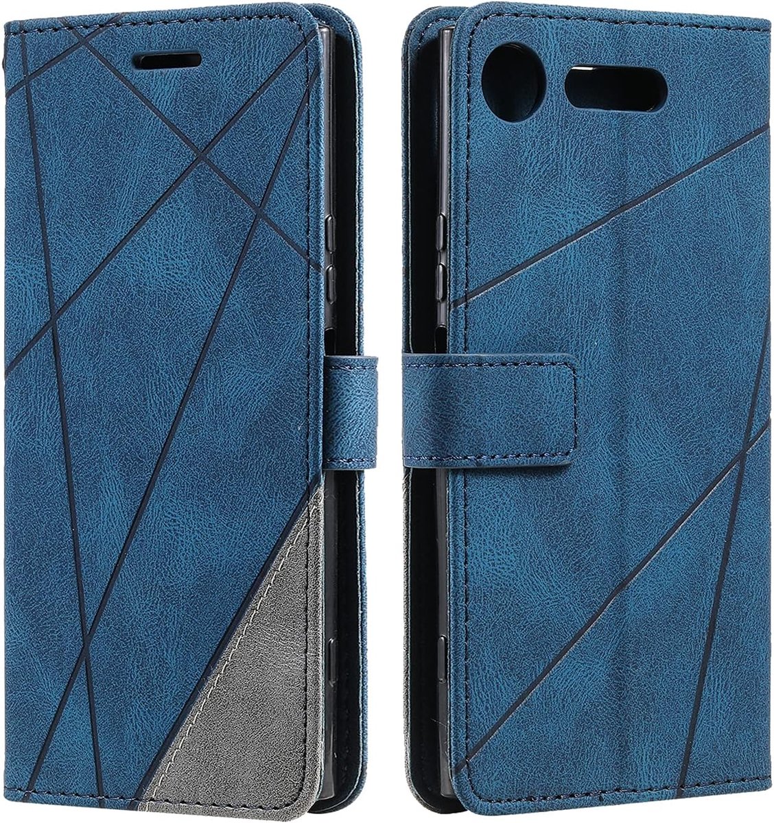 Hoesje voor Sony Xperia XZ1, PU Lederen Beschermhoesje Flip Beschermhoes Telefoonhoes Telefoonhoesje voor Sony Xperia XZ1, Blauw