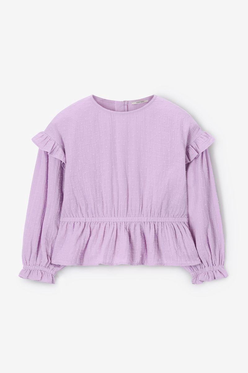 Sissy-Boy - Lichtpaarse blouse met ruffles