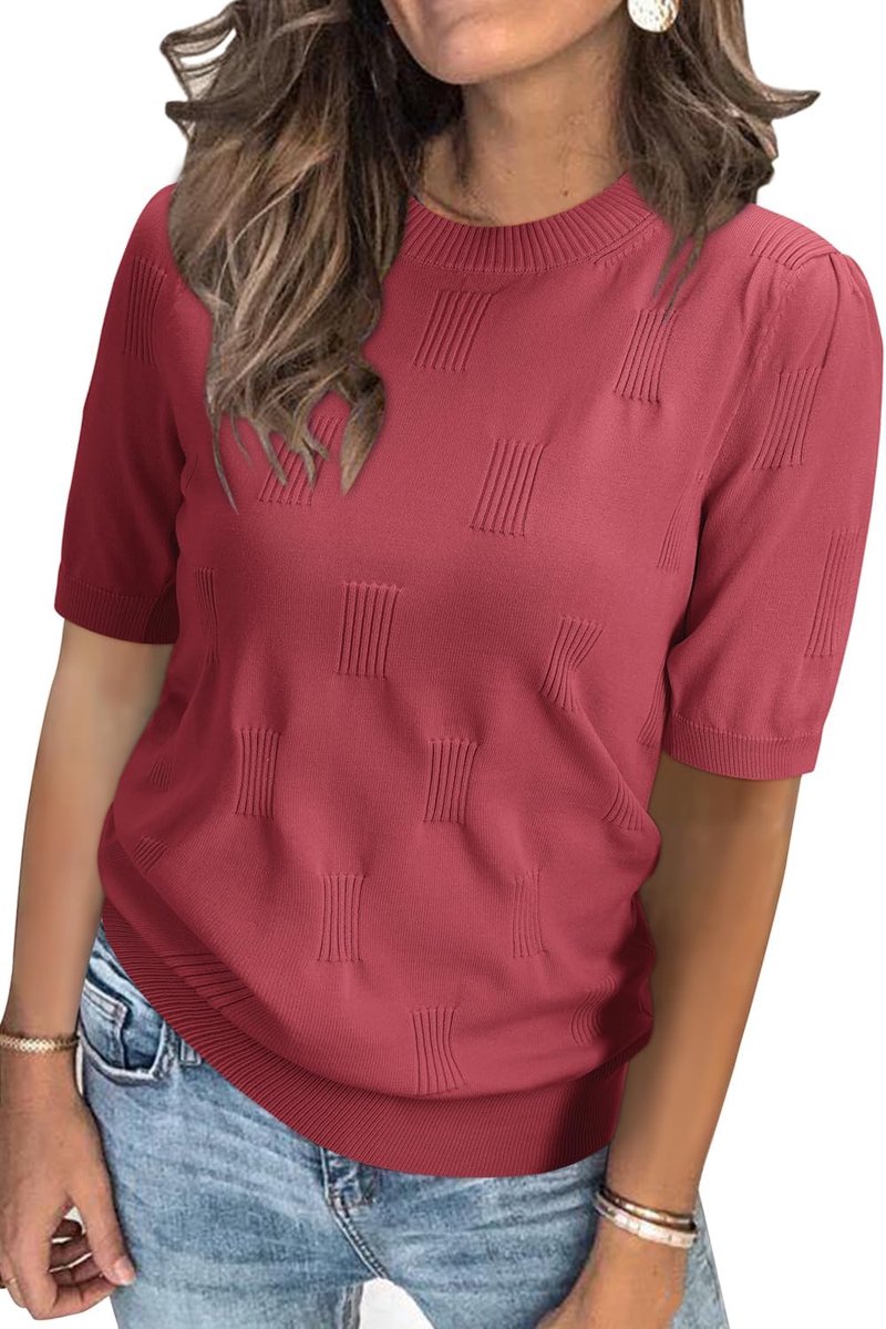 Damestruien Korte Lange Mouwen Lente Zomer Crew Neck Dames Gebreide Tops Casual Dressy Sweate