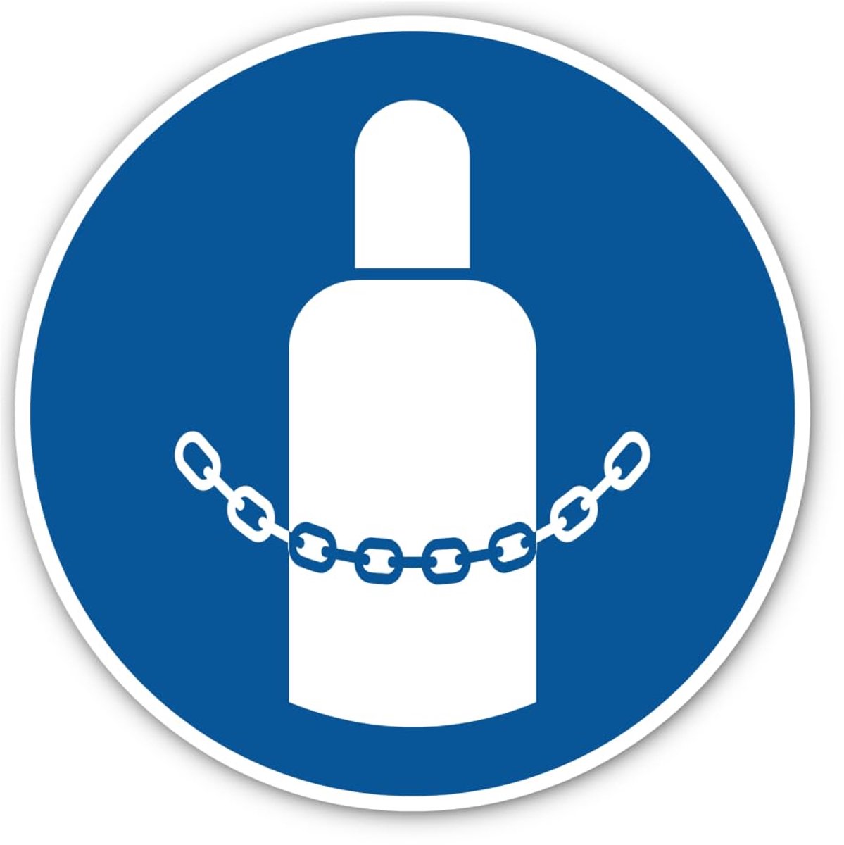 Beveiligen: M046 - DIN EN ISO 7010 / ASR A1.3 - sticker: Ø 20 cm, 1 stuk