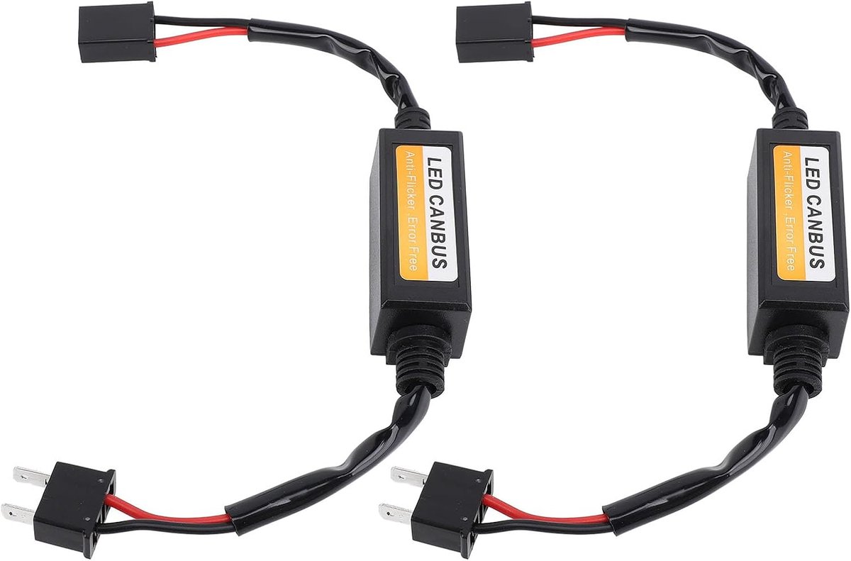 LED Waarschuwing Fout Decoder Anti Flicker Canbus Decoder Waterbestendig Plug en Play met AMP Connectoren voor H7 Koplamp Modellen