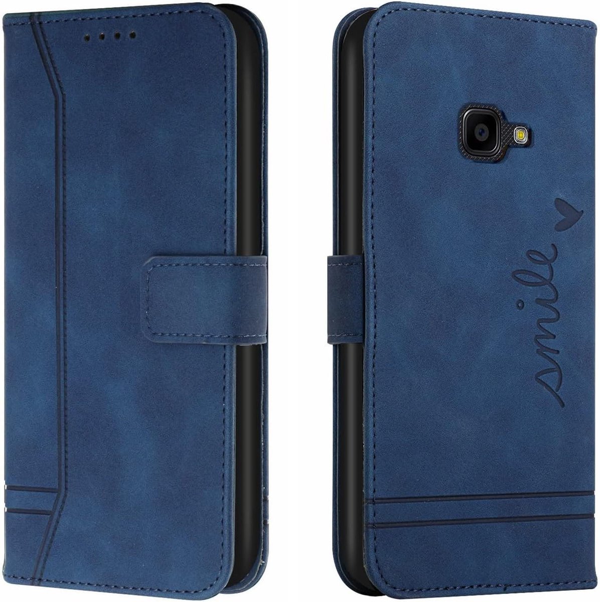 Telefoonhoesje voor Sumsung Galaxy Xcover 4 / 4S Hoes, PU Lederen Flip Wallet Case met Kaartenvakken en Folio Cover Beschermhoesje voor Galaxy Xcover 4 / 4S, Blauw