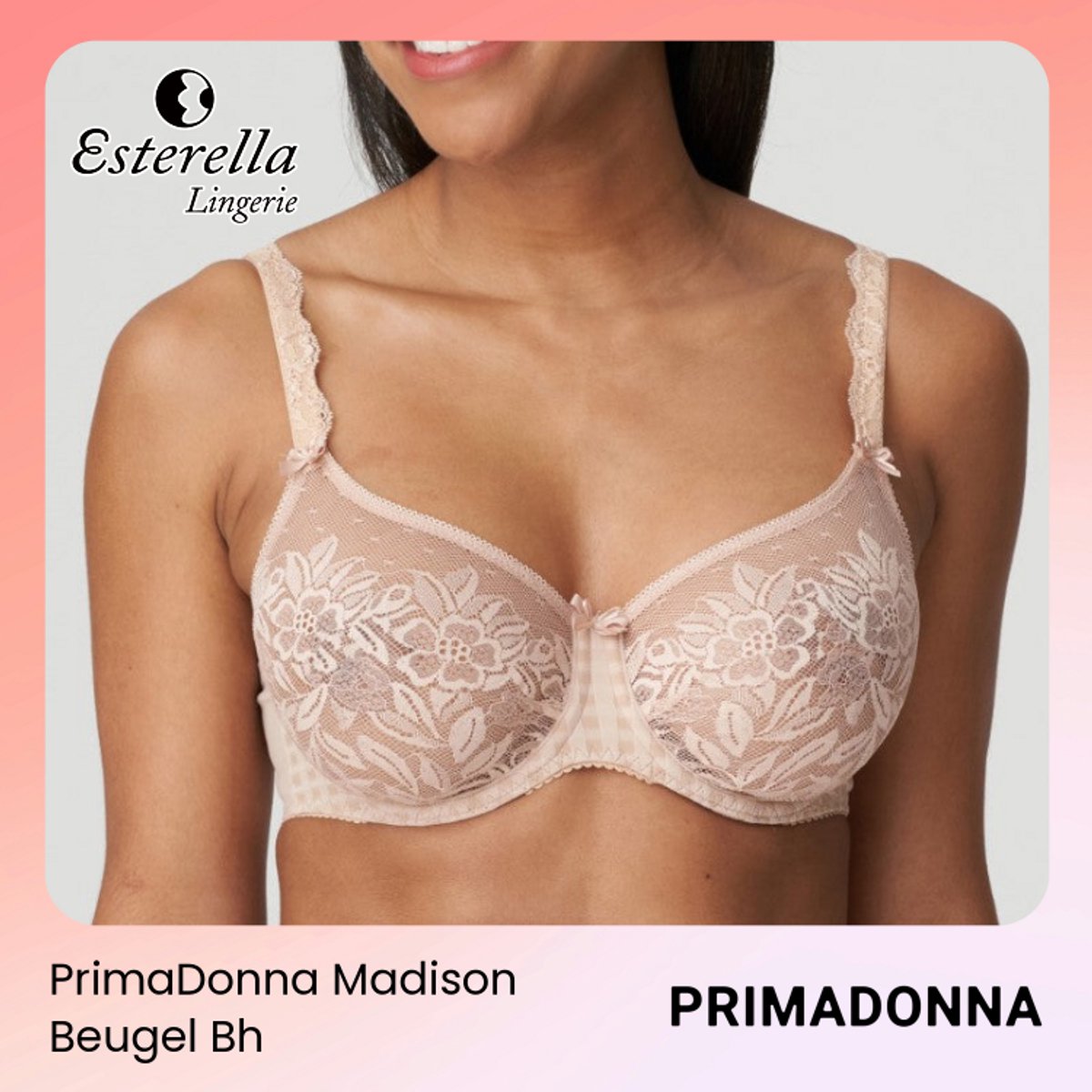 PrimaDonna Madison Beugel Bh 0262127 Caffé Latte - maat EU 65F / FR Huid