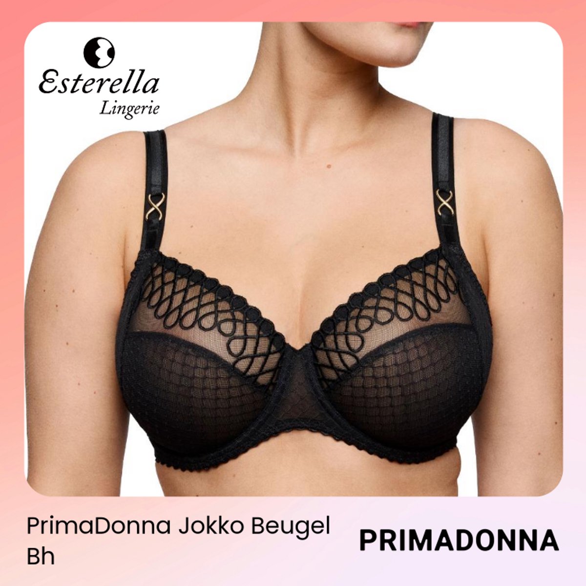PrimaDonna Jokko Beugel Bh 0163630 Zwart - maat EU 80F / FR 95F