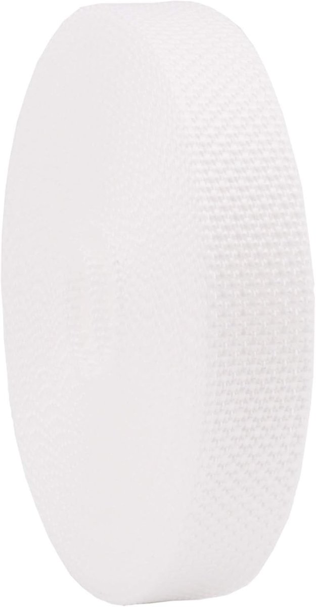 22/23 mm in grijs, beige, wit 6m, versterkte uitvoering MADE IN GERMANY, riem voor rolluiken en jaloezieën, Maxi rolluikgordel slijtvast en scheurvast, stabiele rolluikband wit