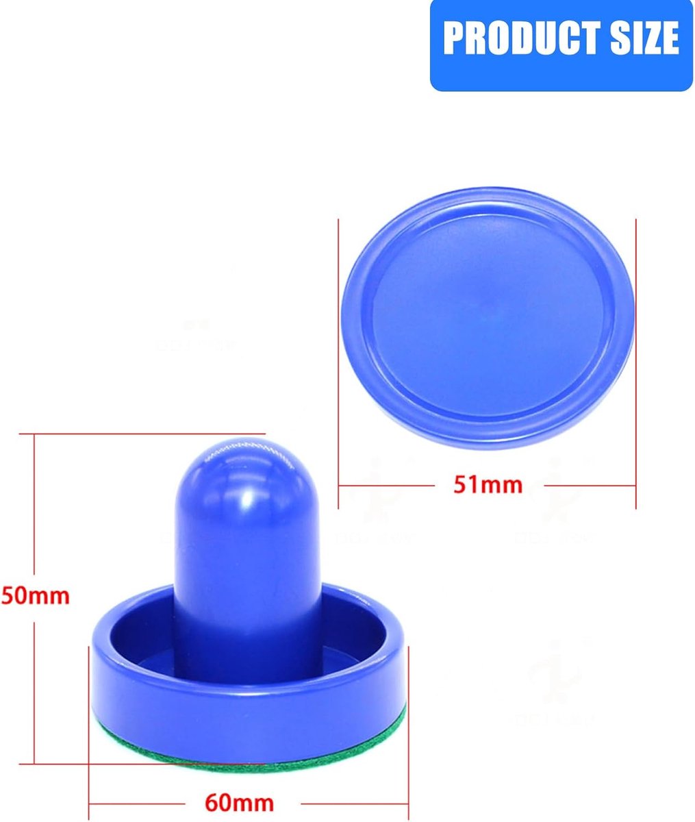 Table Hockey Game Pusher met 4 Pucks Standaard Air Hockey Peddel en Pucks Tafelschuiver Set Enduring Peddel en Pucks