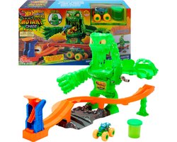 Hot Wheels Monstertrucks Versla het gemuteerde monster - Speelset met speelgoedauto en Slime